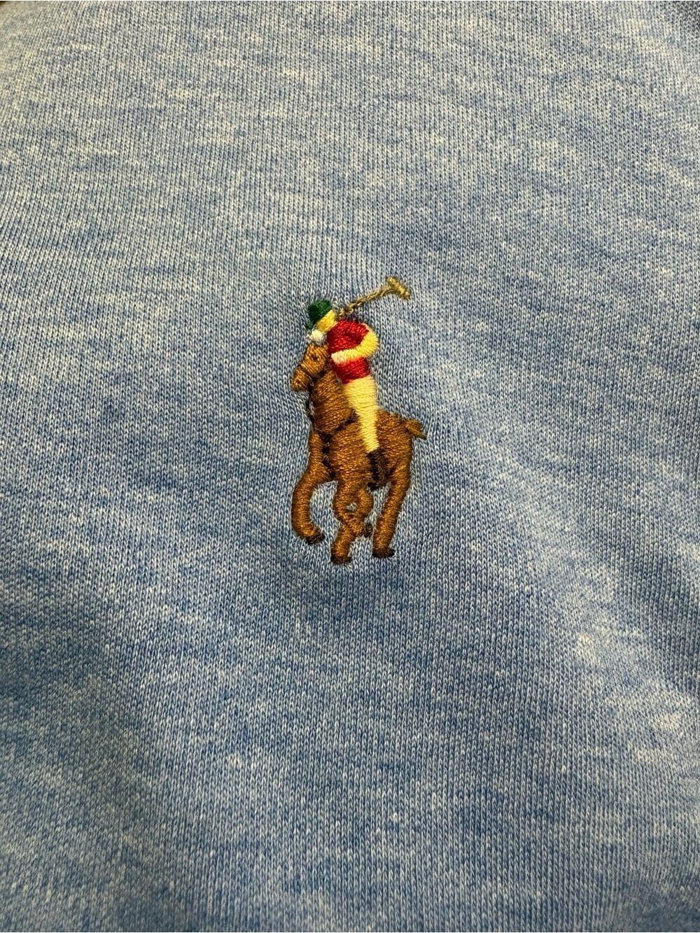 Polo Ralph Lauren Custom Slim Fit Men’s Heather Blue Polo Medium Classic Logo - Picture 6 of 6